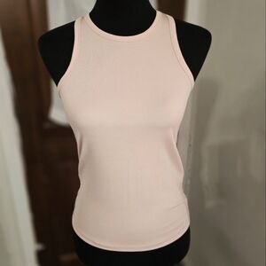 Nude Ribbed racer back tank top